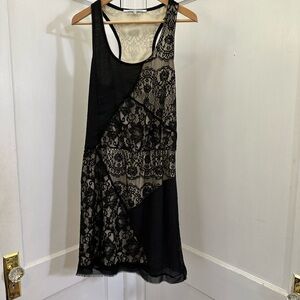 Collective Concepts Mini Dress Lace and Bead Details